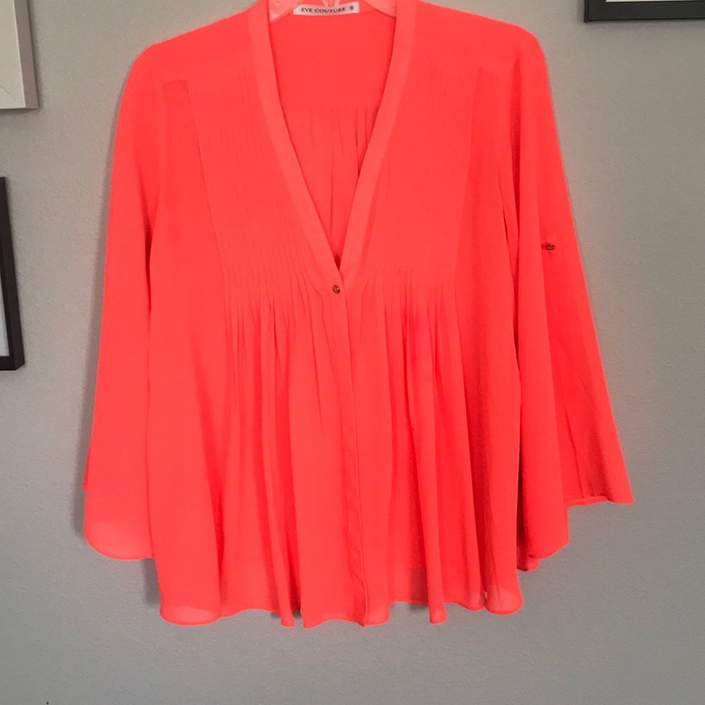 Neon pink blouse